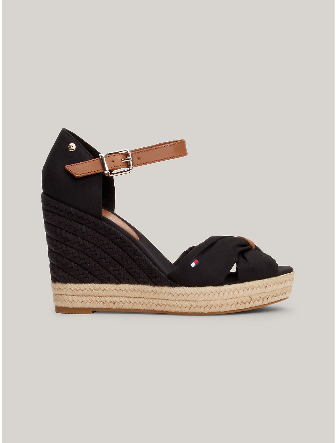 Tommy Hilfiger Women's Peep-Toe Wedge Espadrille - Black - US 9 / EU 40