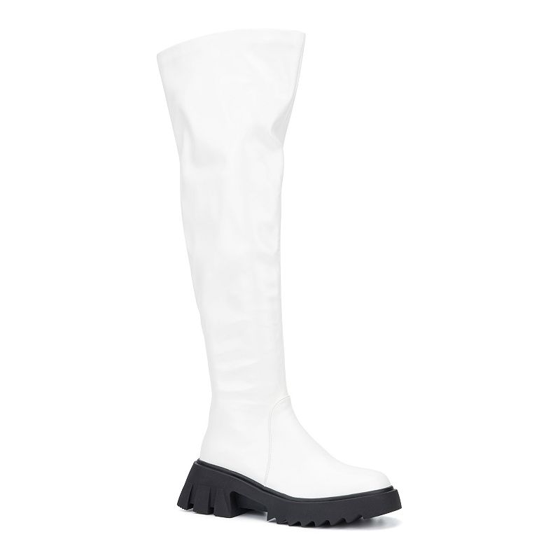 Torgeis Alfie Women's Knee-High Boots, Size: 7.5, White