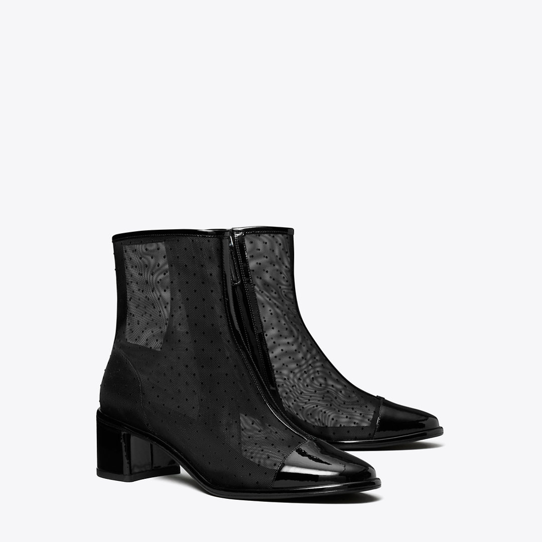 Tory Burch Cap-Toe Low Heeled Ankle Boot