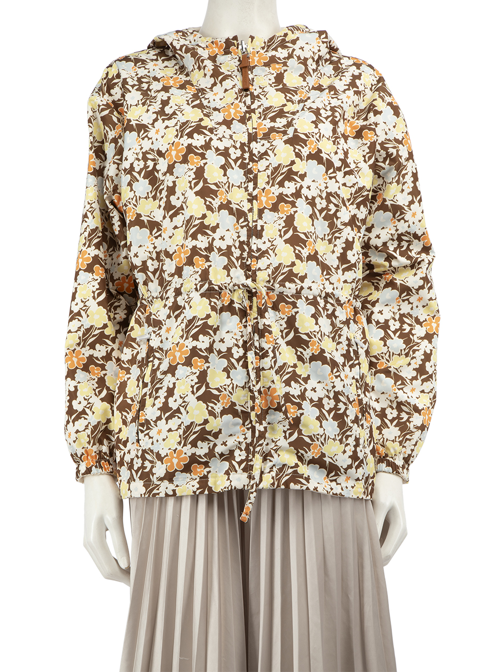 Tory Burch Floral Hooded Raincoat