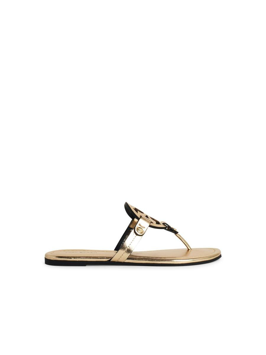 Tory Burch 'Miller' Beige Leather Flip-Flops