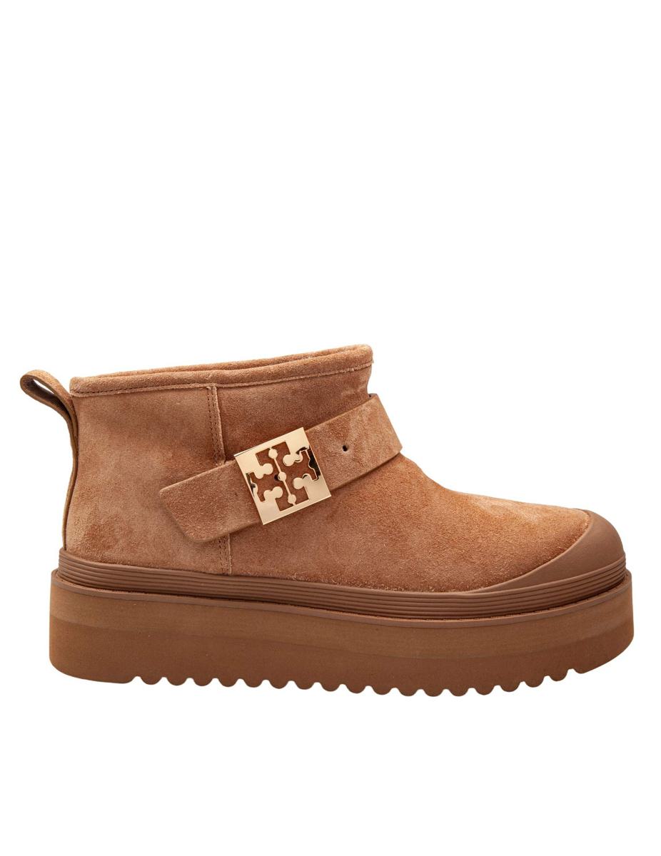 Tory Burch Suede And Shearling Lined Ankle Boot