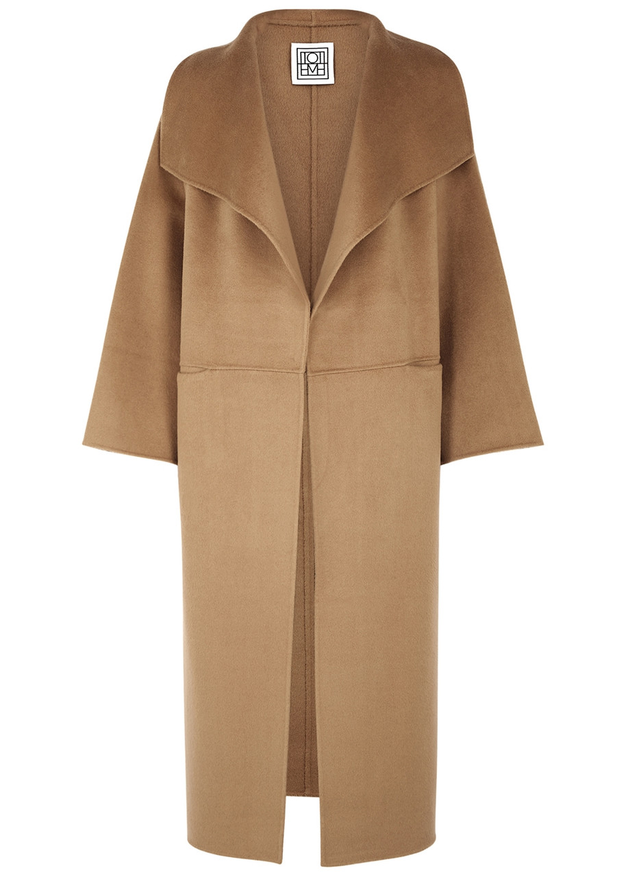 Toteme Black Wool and Cashmere-blend Coat - Camel - XS