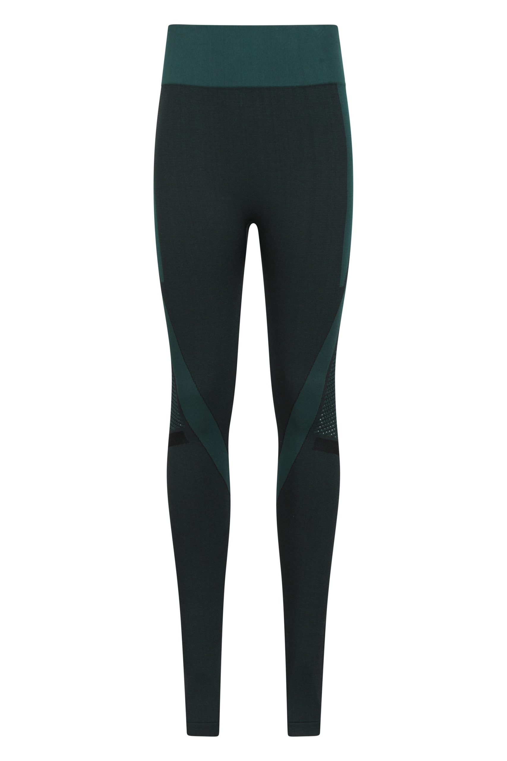 Track Womens High Waisted Seamless Leggings - Teal