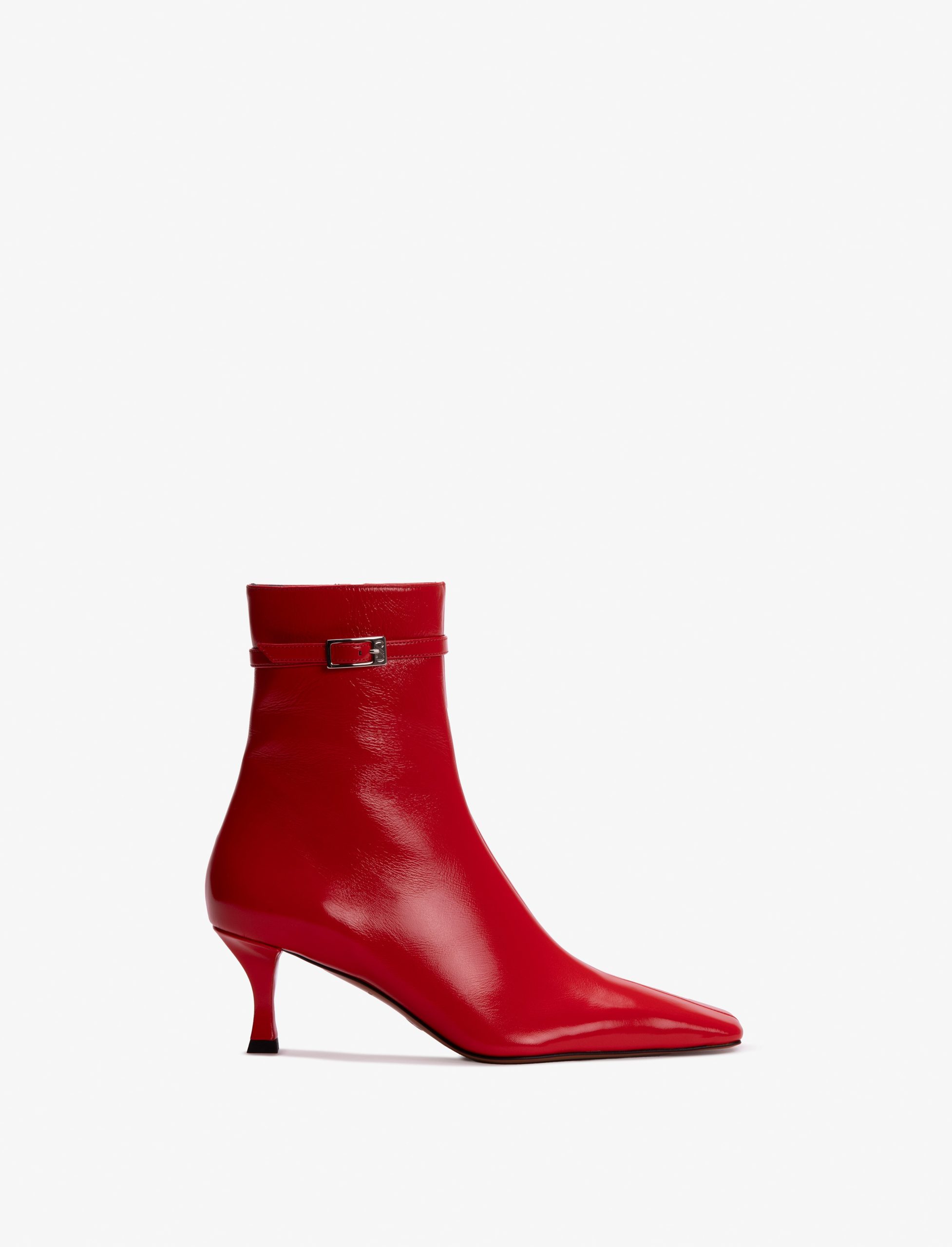 Trap Ankle Boots in Slick Nappa