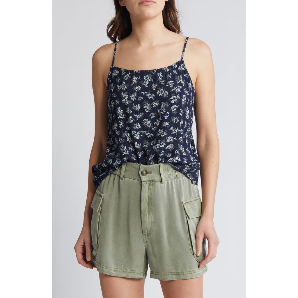 Treasure & Bond Tie Back Camisole in Navy- Beige Lillith Floral at Nordstrom Rack, Size X-Small