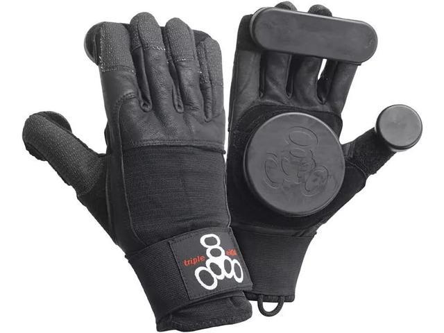 Triple Eight Adjustable Sliders Longboard Gloves - Black, Size Small/Medium