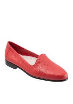 Trotters Women's Liz Tumbled Loafers, Red, 8M