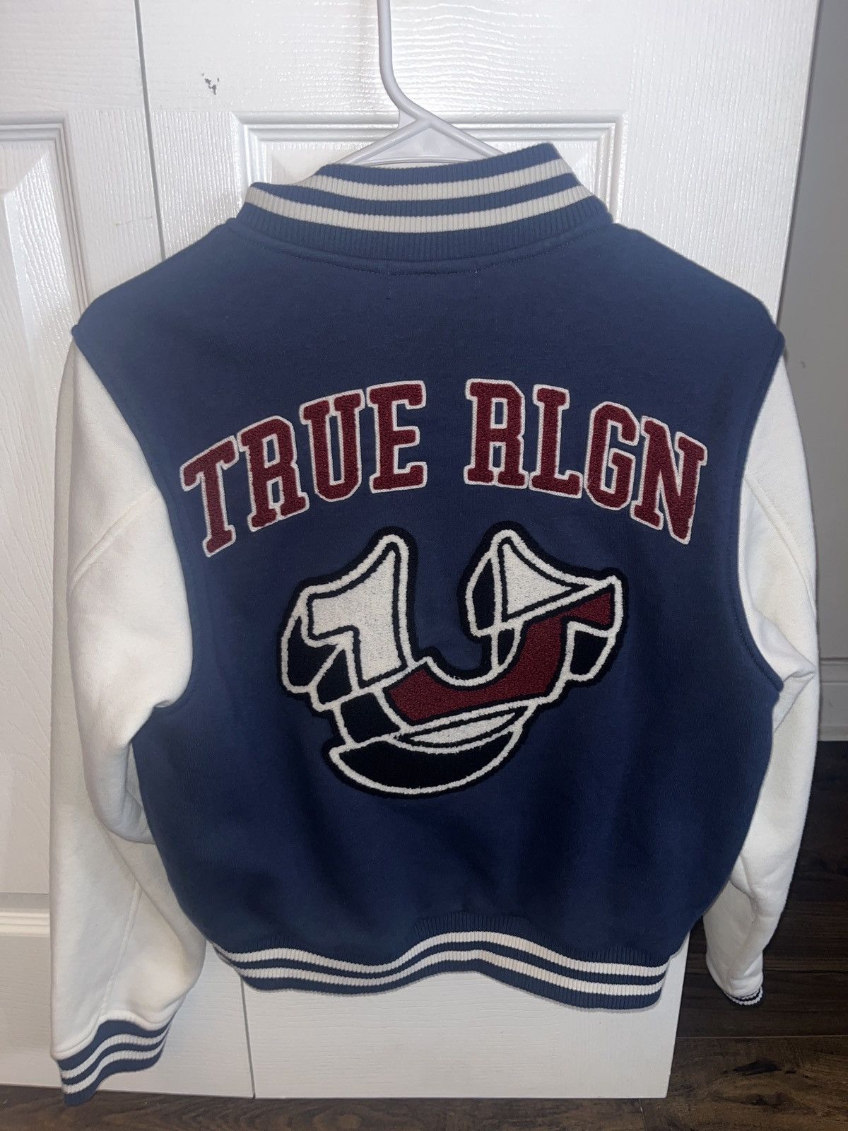 True Religion Varsity Jacket in Blue/Navy, Women's (Size Small)