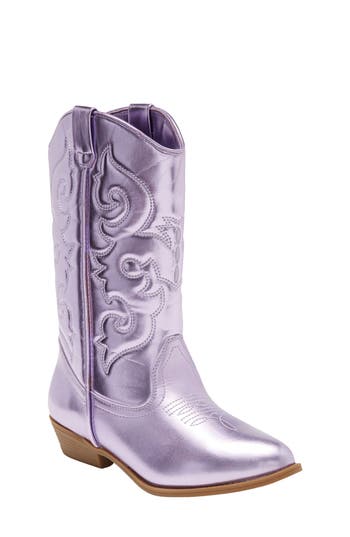 Tucker + Tate Cowboy Boot in Purple Metallic at Nordstrom Rack, Size 1 M