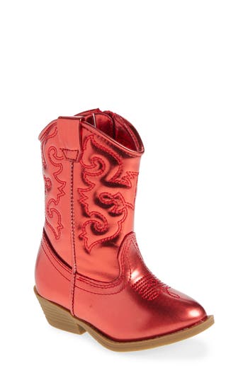 Tucker + Tate Cowboy Boot in Red Metallic at Nordstrom Rack, Size 11 M