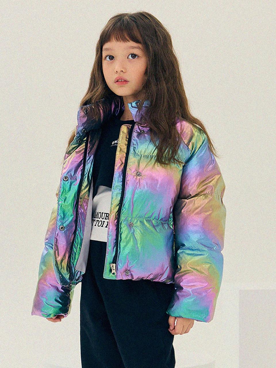 Twinkle Coated Semi-Crop Puffer Jacket