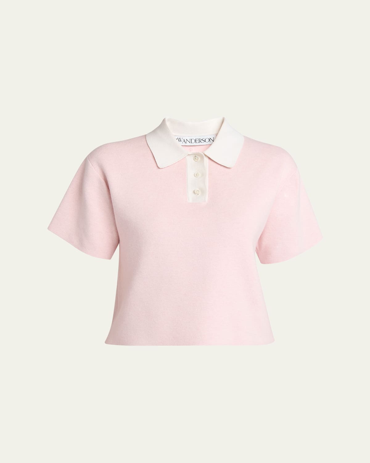 Two-Tone Cropped Polo Top