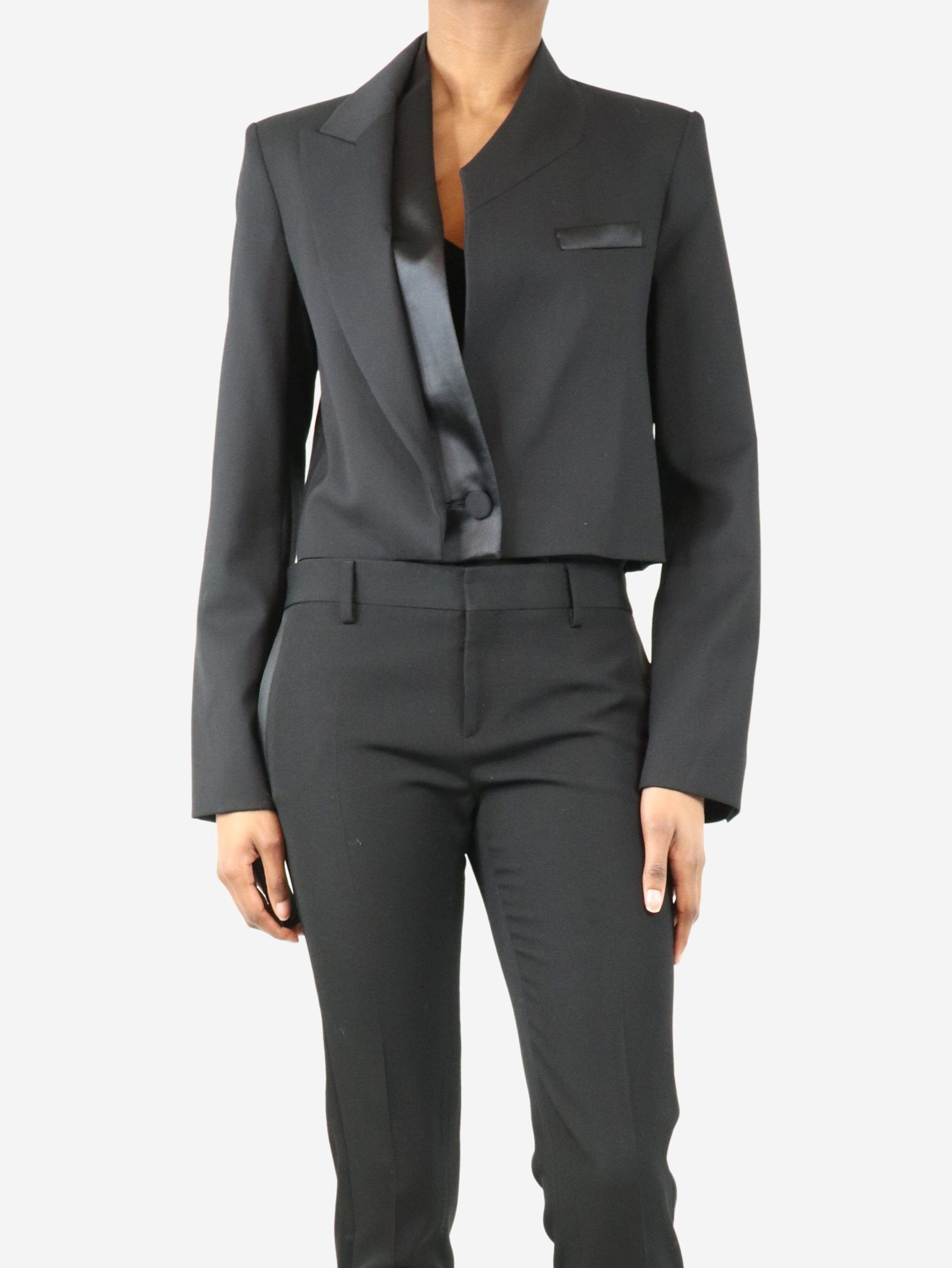 Twp Black Cropped Blazer - Size Xs, Women's