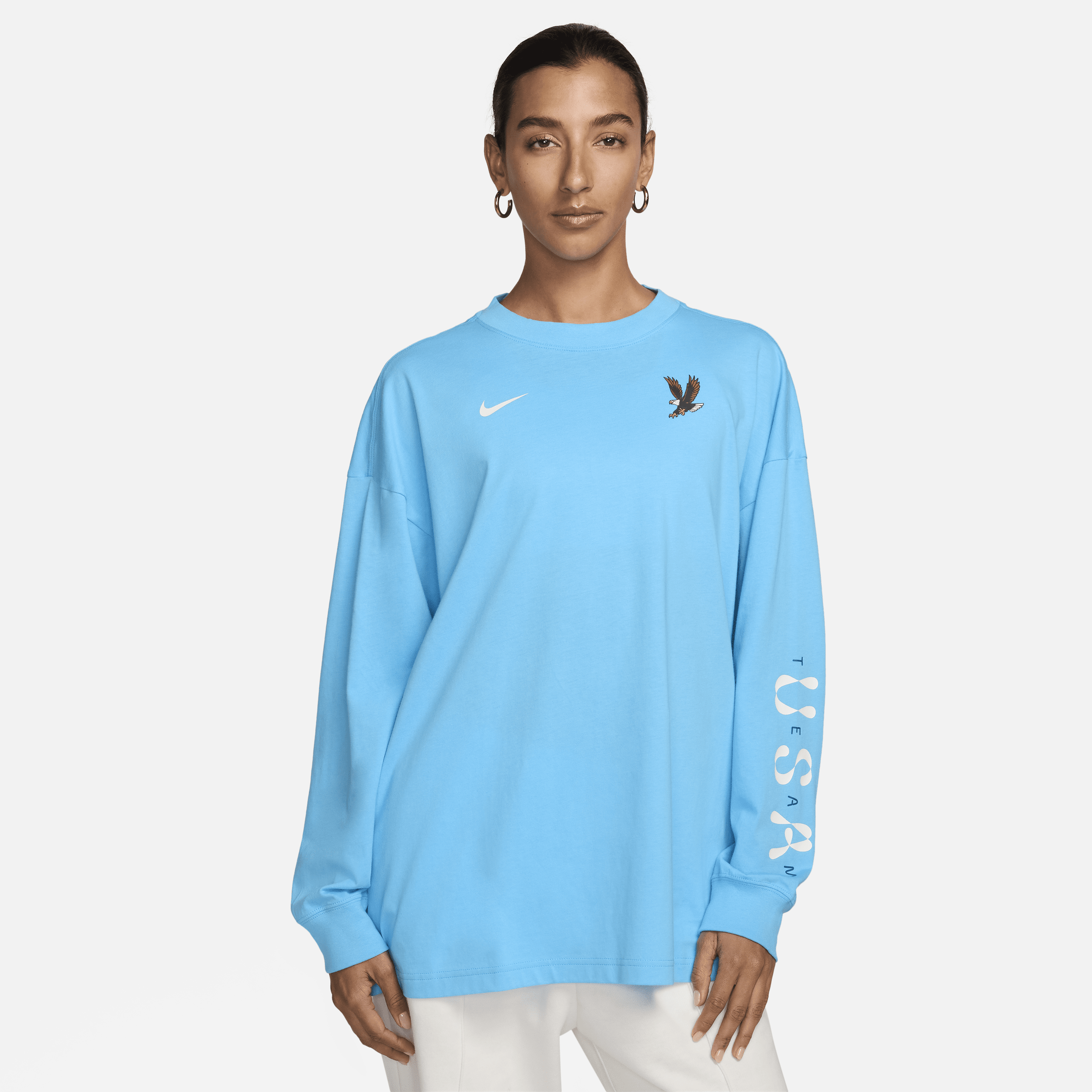 USA Essentials Nike Women's Long-Sleeve Top in Blue | FN0974-416