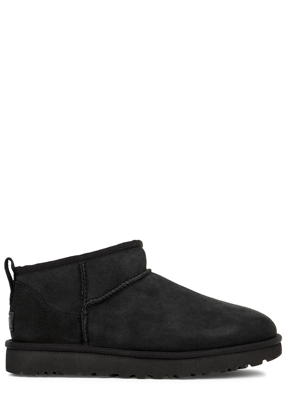 Ugg Classic Ultra Mini Suede Boots - Black - 7