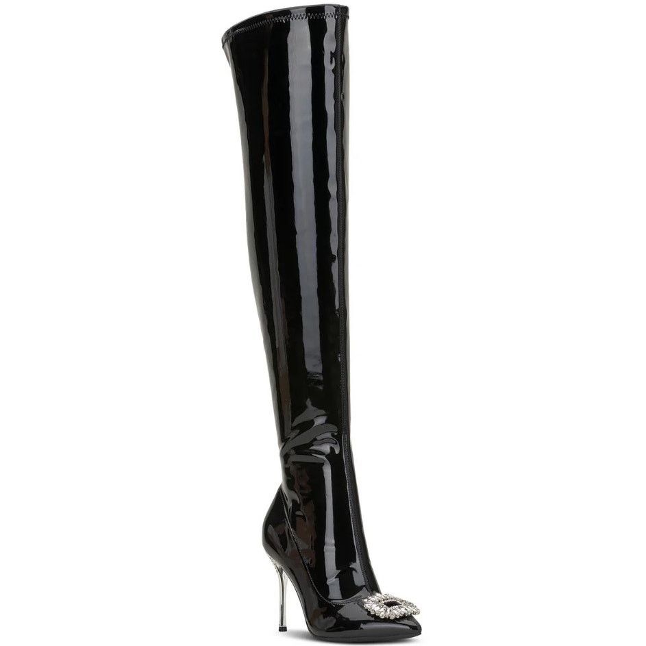 Unbrnd Inc Int Concepts Women Black Over-The-Knee Boots Size 9.5M