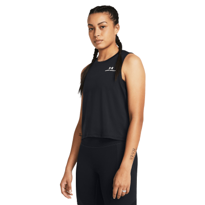 Under Armour Vanish Energy Crop Tank Top for Ladies - Black/White - XS