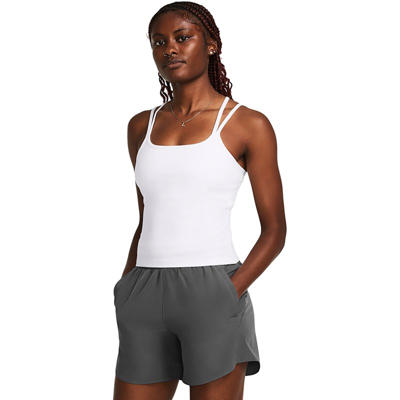 Under Armour Women's Motion Strappy Tank White/Black, X-Small - Women's Core/Basic Tops at Academy Sports