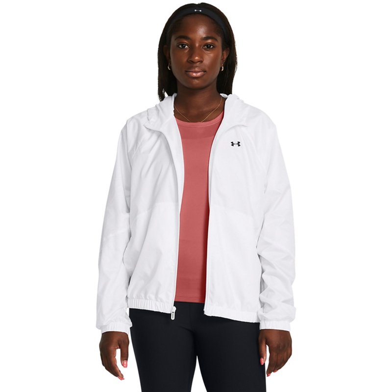 Under Armour Women's Sport Windbreaker Jacket White/Black, 2X-Large - Women's Athletic Performance Tops at Academy Sports