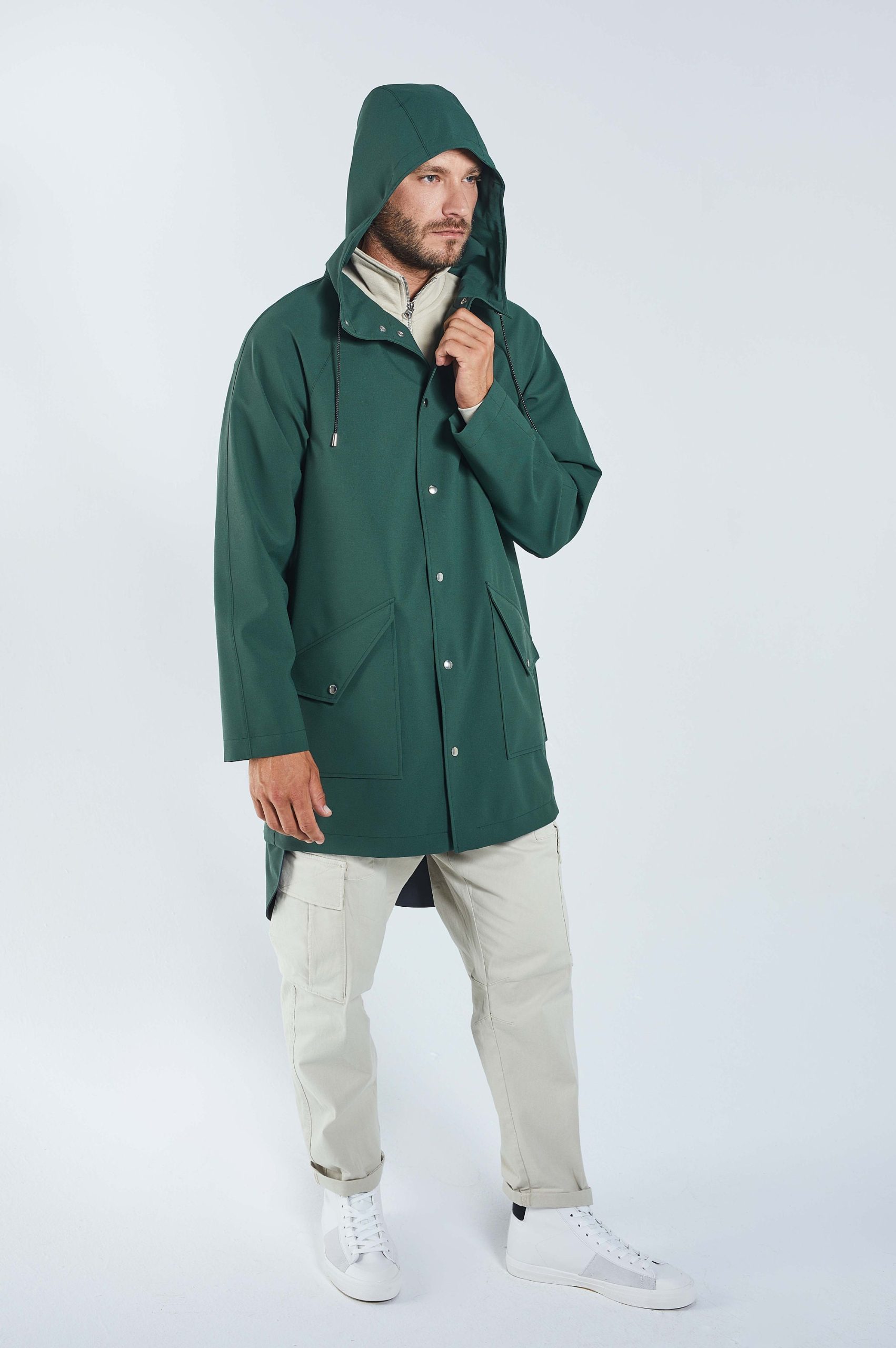 Unisex City Raincoat in Green - Sustainable Outerwear