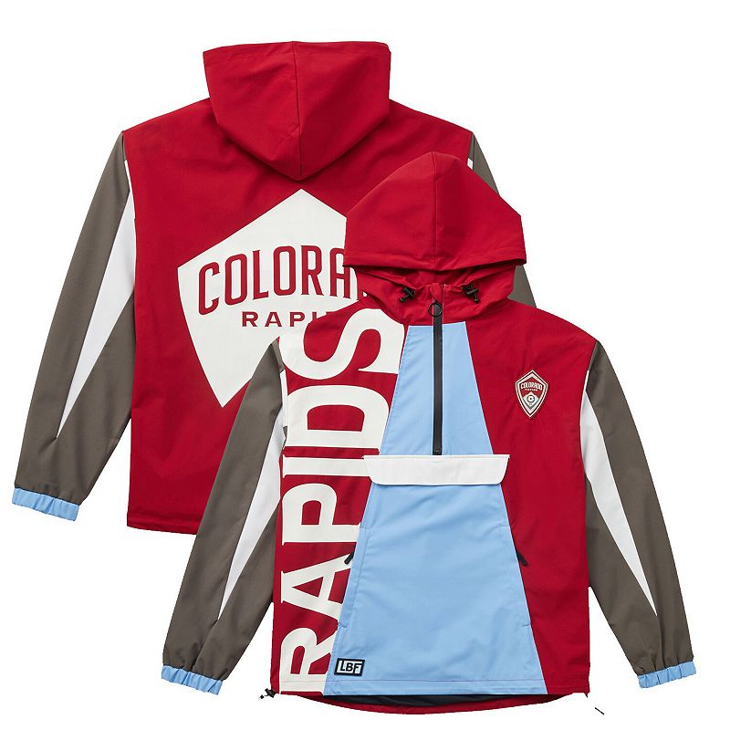 Unisex Live Breathe Futbol Crimson Colorado Rapids Tekker Half-Zip Anorak Jacket, Adult Unisex, Size: XL, Cor Red