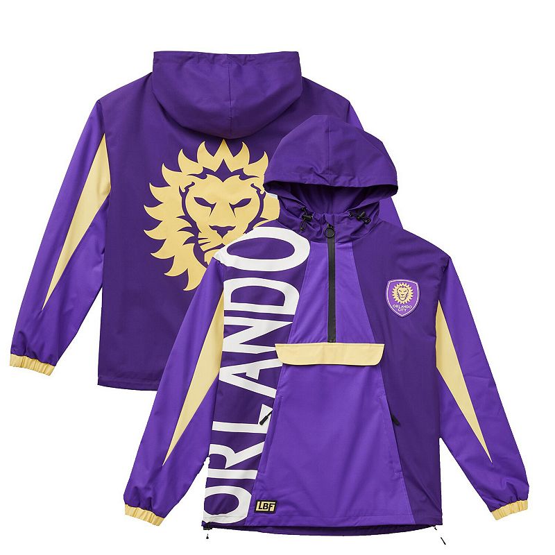 Unisex Live Breathe Futbol Purple Orlando City SC Tekker Half-Zip Anorak Jacket, Adult Unisex, Size: XL, Orf Purple