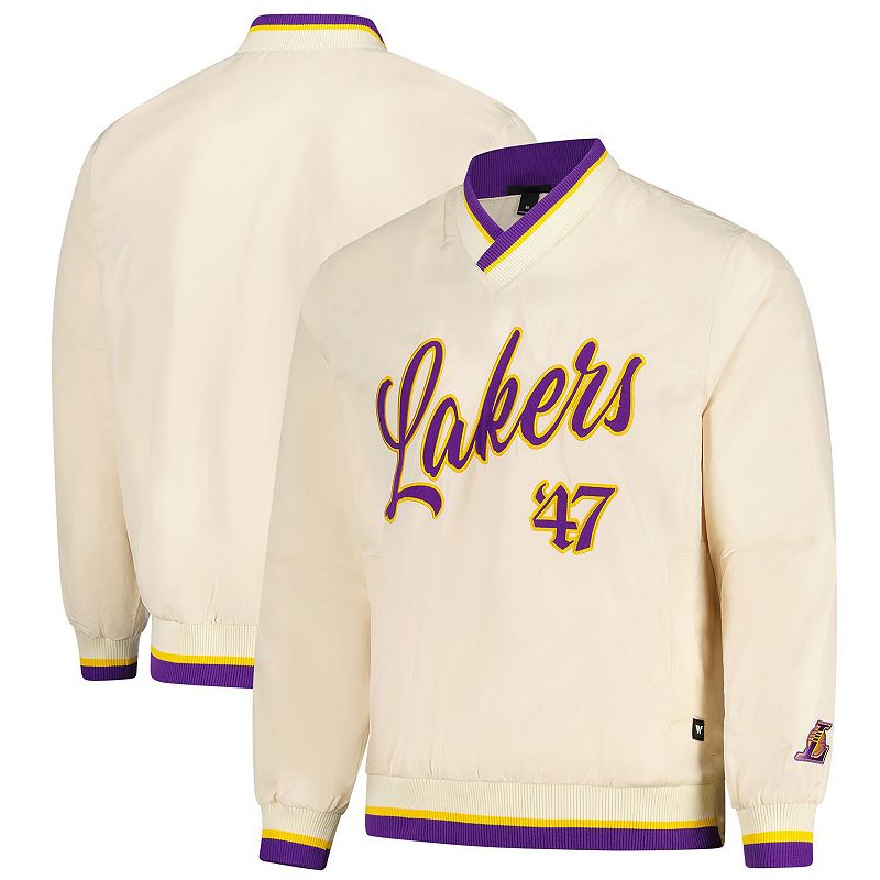 Unisex The Wild Collective Cream Los Angeles Lakers Pullover Windbreaker, Adult Unisex, Size: Medium, Beige