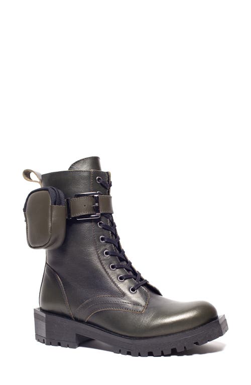 Unity in Diversity Marisa Combat Boot in Green/Camo Leather at Nordstrom, Size 5Us