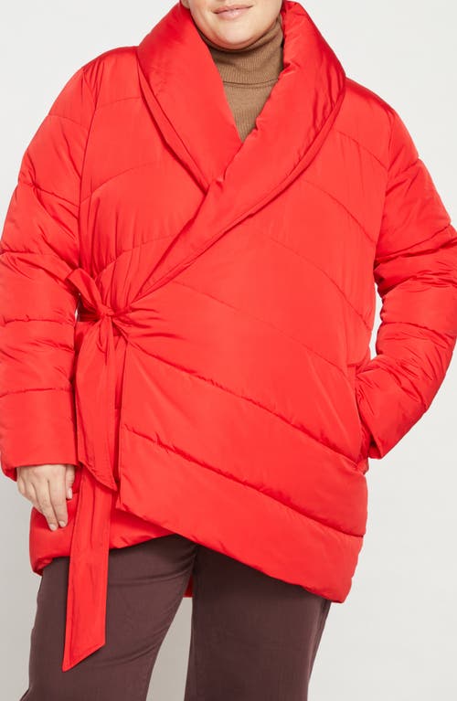 Universal Standard Kanda 2 Wrap Puffer Coat in Vermilion Red at Nordstrom, Size Xs