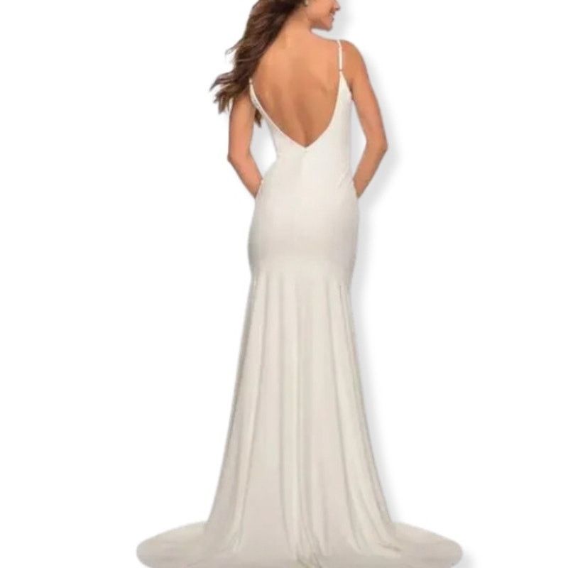 Unlisted La Femme Formal Maxi Dress Mermaid Backless White 4 Nwot, Women's (Size Small)