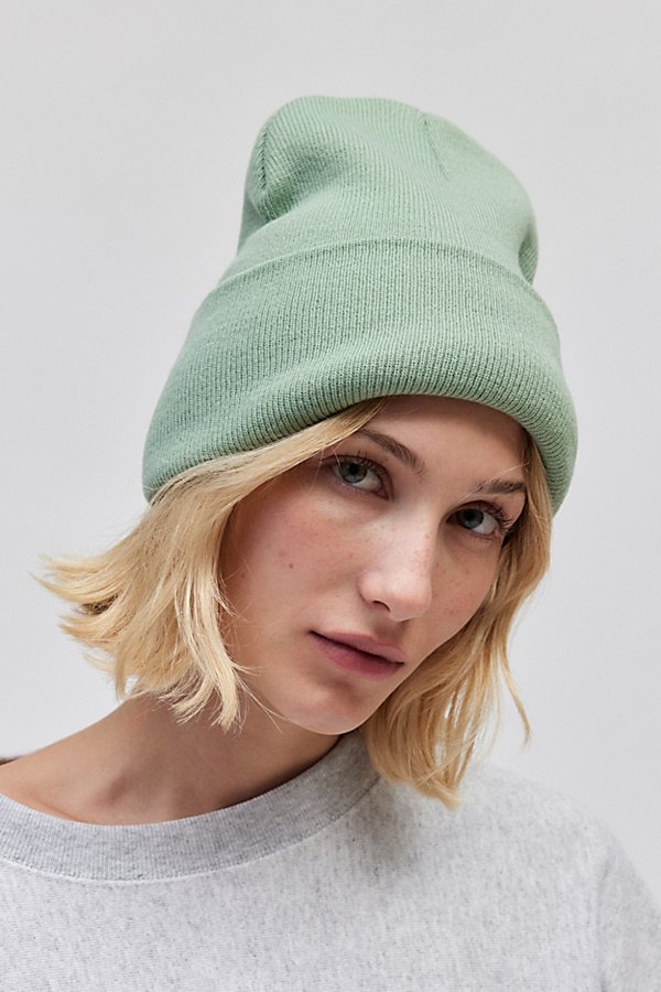 Urban Outfitters UO Jessie Essential Ribbed Beanie in Mint, Women's at Urban Outfitters