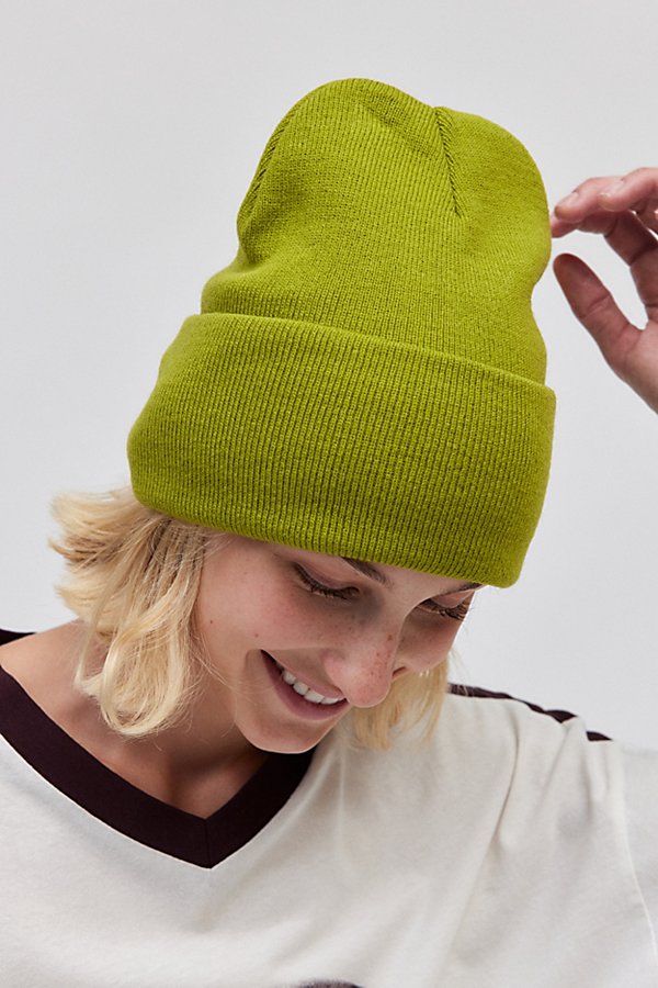 Urban Outfitters UO Jessie Essential Ribbed Beanie in Ochre, Women's at Urban Outfitters