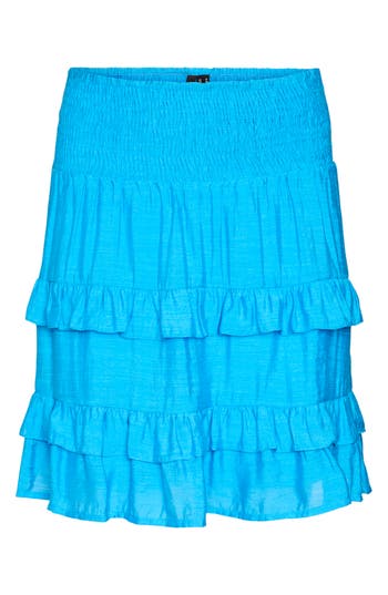 VERO MODA Luca Tiered Skirt in Dresden Blue at Nordstrom Rack, Size Medium