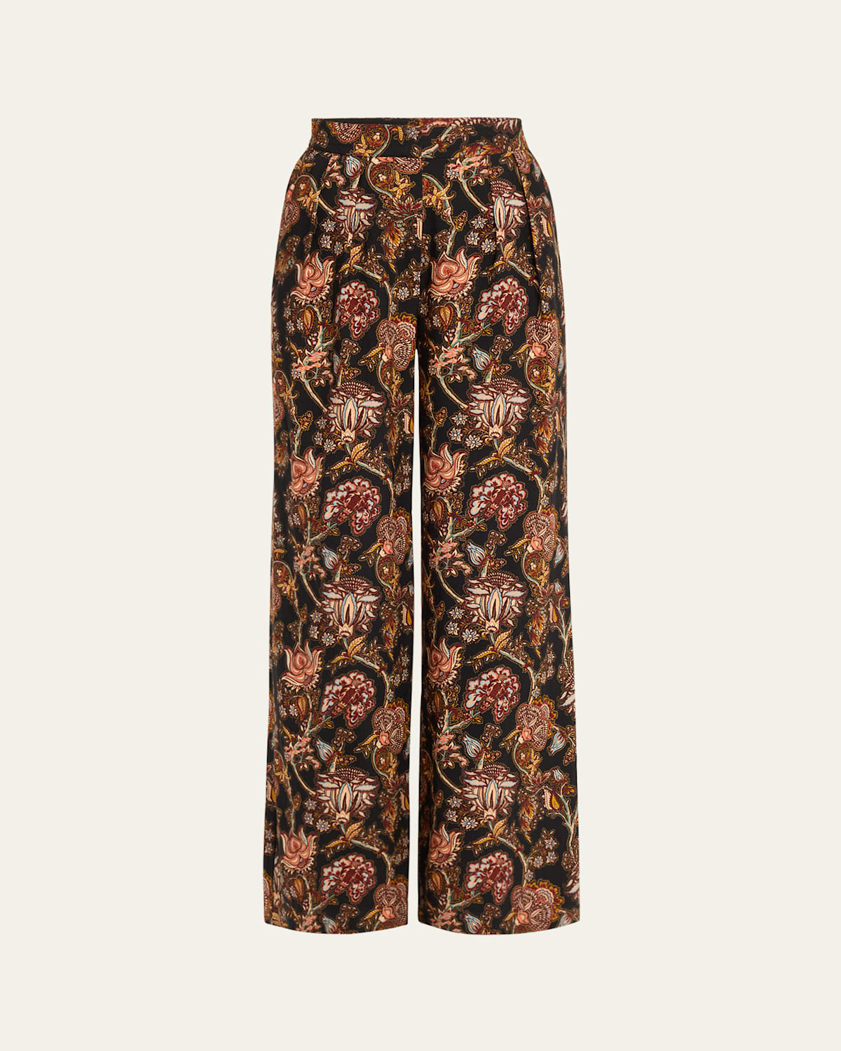 Valencia Floral Paisley Wide-Leg Pants