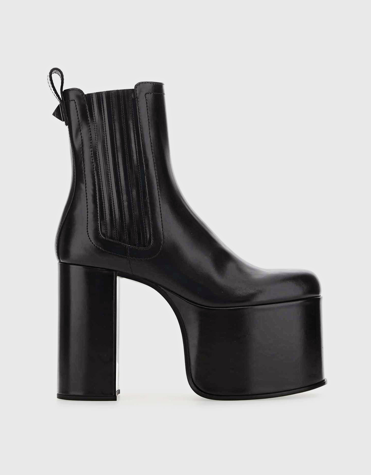 Valentino Garavani Leather High-Heeled Platform Ankle Boots - 36