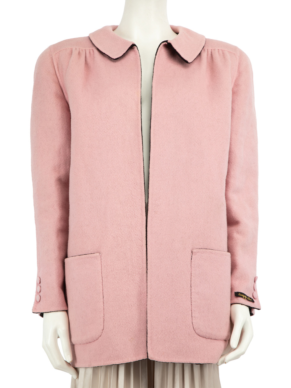 Valentino Garavani Pink Wool Pocket Detail Coat