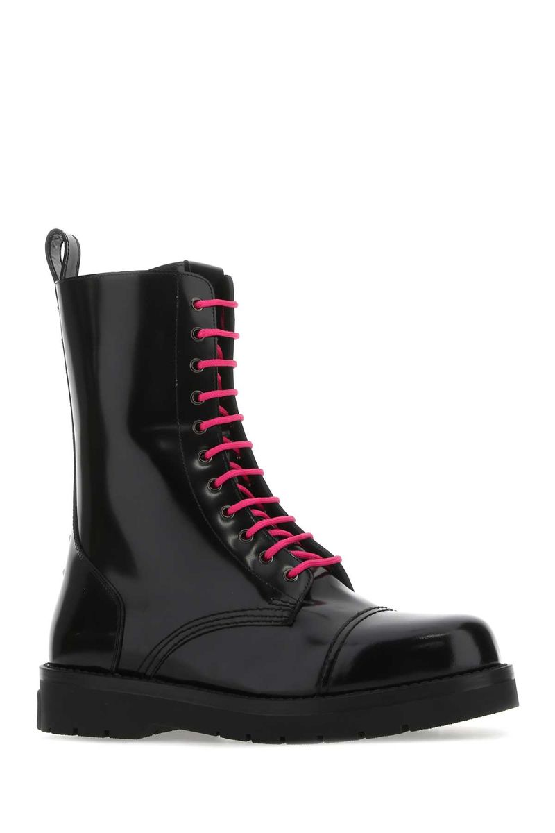 Valentino Garavani Untitled Leather Combat Boots