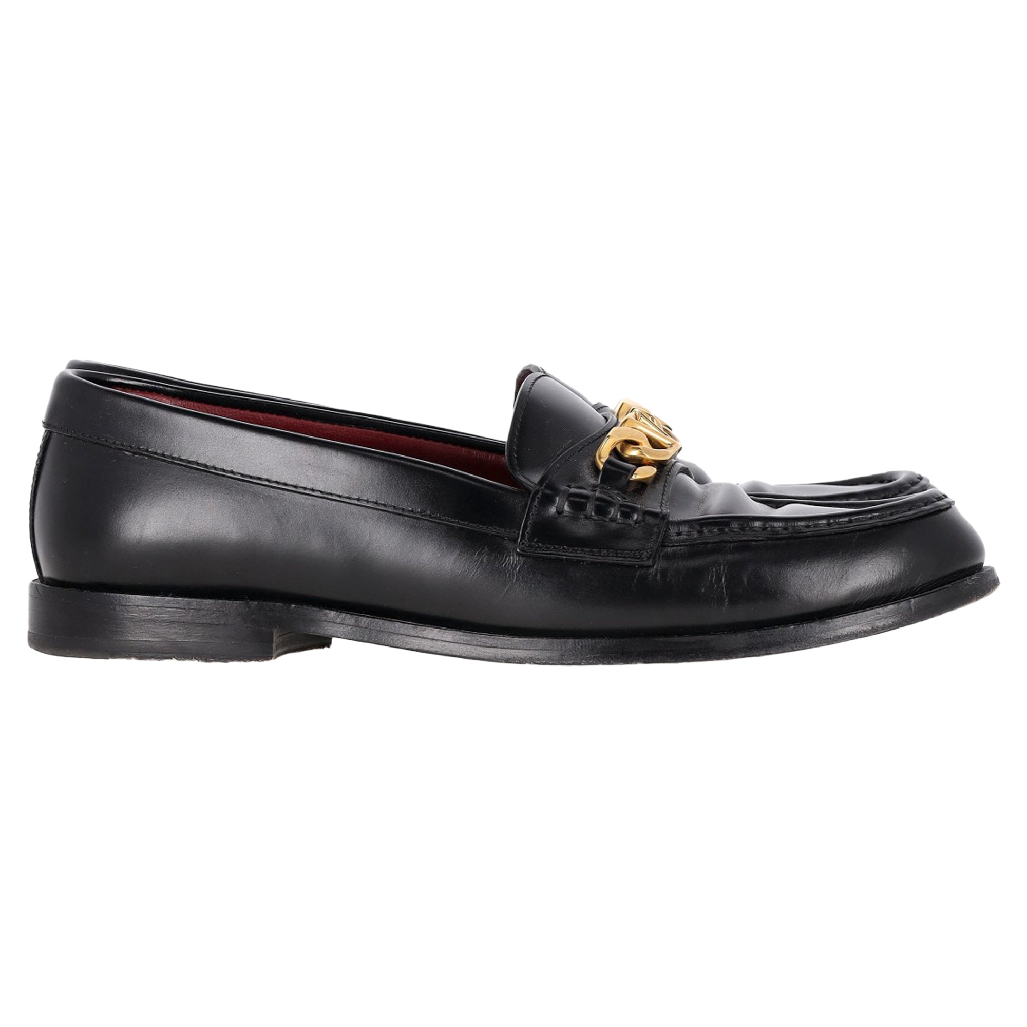 Valentino VCHAIN Loafers in Black Leather