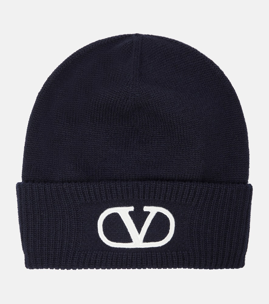 Valentino VLogo virgin wool beanie