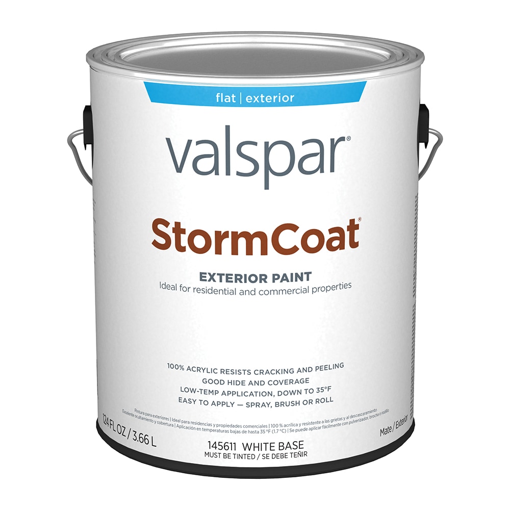 Valspar Storm Coat Flat Pastel Tintable Latex Exterior ( 1-gallon ) | 007.0145611.007