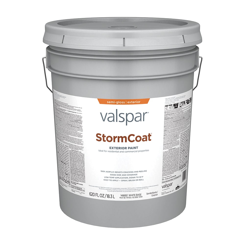 Valspar Storm Coat Semi-gloss Pastel Tintable Latex Exterior ( 5-gallon ) | 007.0148692.008