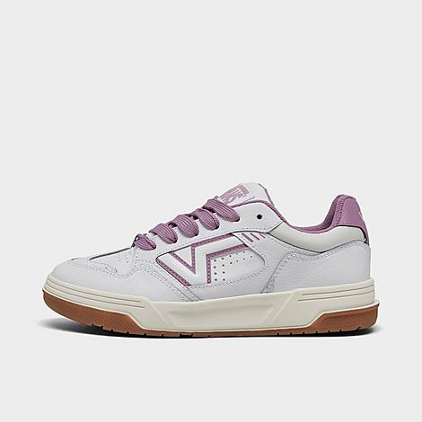 Vans Women's Upland Casual Shoes in White/Pink/Purple/Vintage Leather Purple Size 11.5