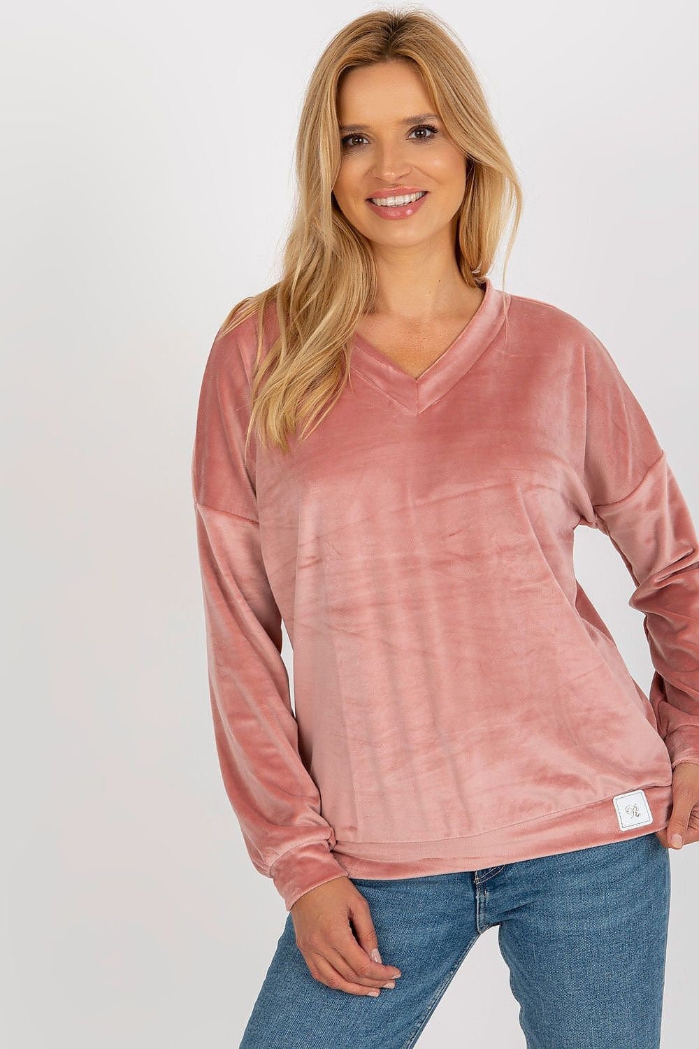 Velour Sweatshirt, Long-Sleeve Top, Velour Top