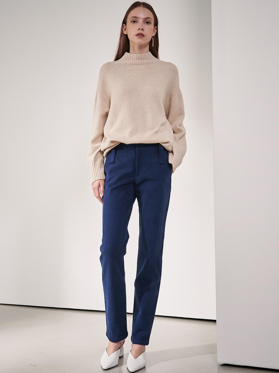 Velvet Cigarette Tailored Pants [D.Blue]