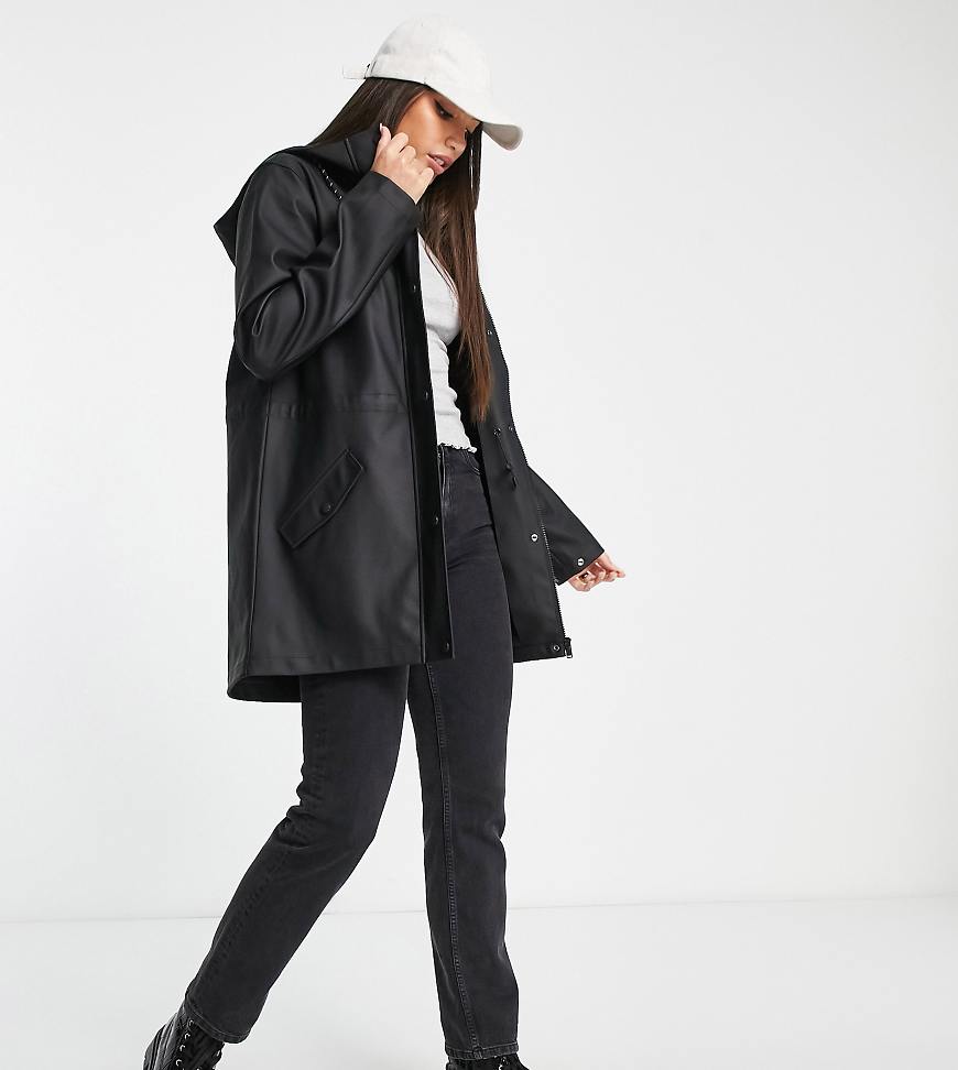 Vero Moda Tall raincoat in black