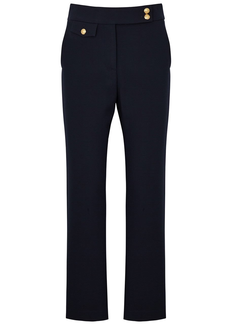 Veronica Beard Renzo Straight-leg Trousers - Navy - 12