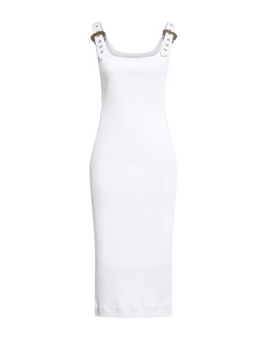 Versace Jeans Couture Woman Midi dress White Size 6 Polyester, Elastane