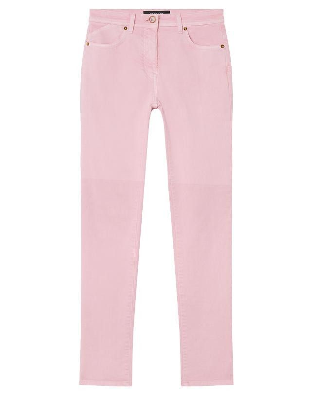 Versace Tresor De La Mer Pink Straight Leg Jeans 27 / 4 Us, Women's