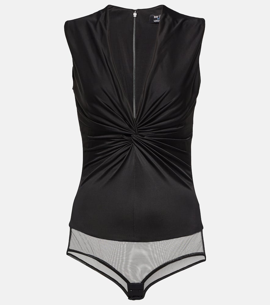 Versace x Dua Lipa satin bodysuit